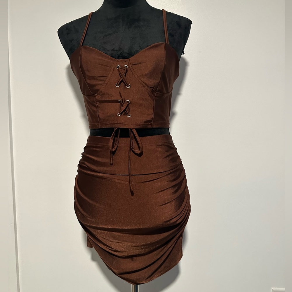 SHEIN Brown 2pc Set